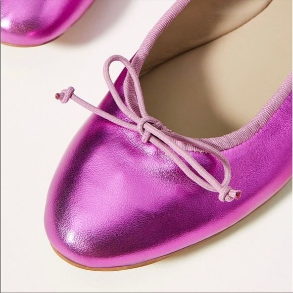 Guilhermina Mirabelle Ballet Flats Metallic Magenta - Size 6 - Picture 5 of 8